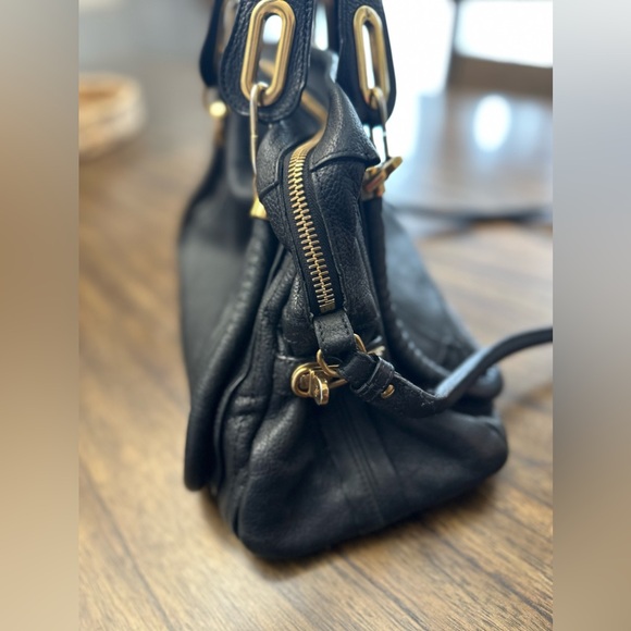 Chloe Medium Paraty Shoulder Bag, Black Authentic - Picture 7 of 17